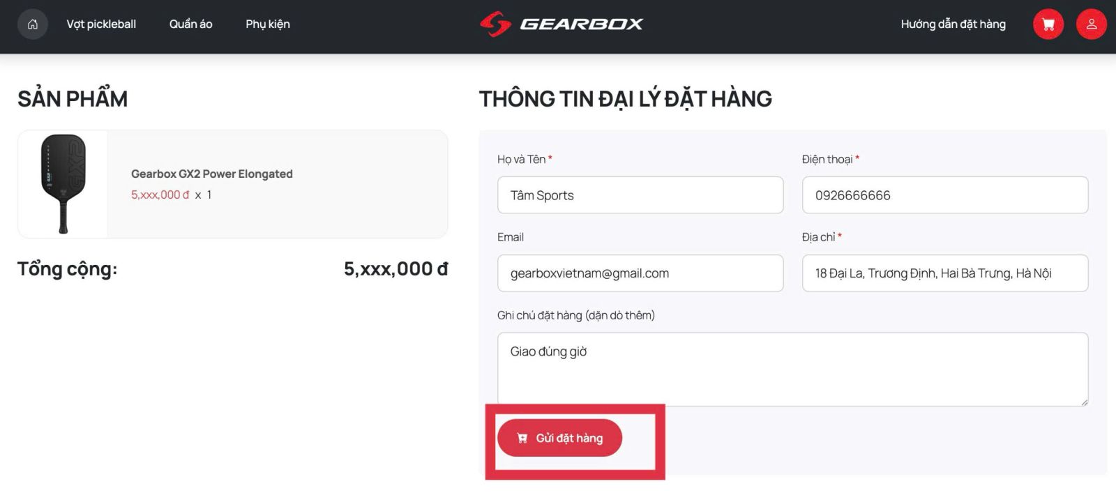 ảnh 6 - Hướng dẫn đại lý đặt hàng tại gearbox Việt Nam
